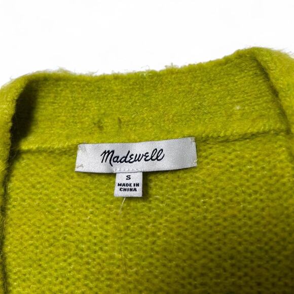Madewell Brushed Fuzzy Alpaca Wool Cardigan Cropped Sweater Womens Small NWT - Picture 6 of 7